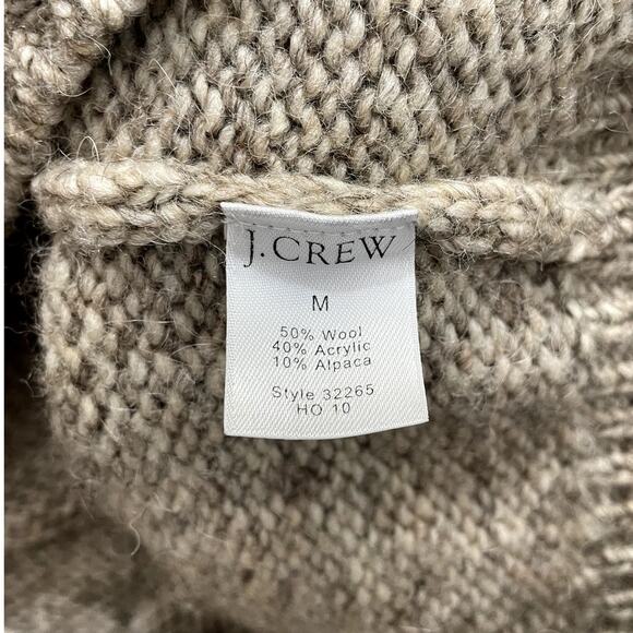 J.Crew Wool Alpaca Shawl Collar Pullover Sweater Grandpa Core Academia Sz Medium - Picture 13 of 13